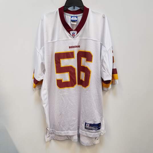 Mens White Washington Redskins Lavar Arrington #56 NFL Jersey Size 2XL image number 1
