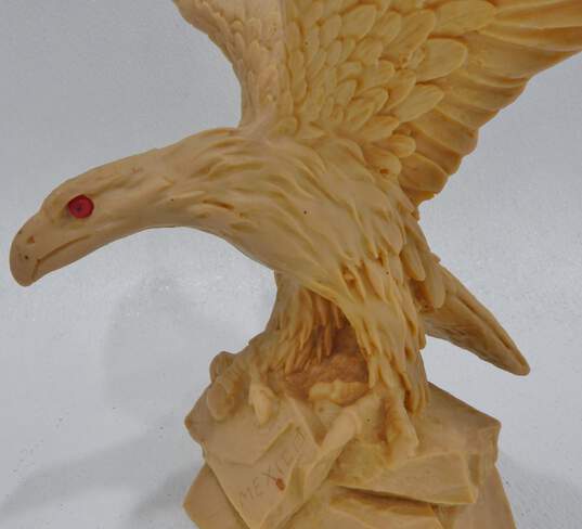 Eagle Resin Sculpture Figurine Mexico  w/ Red Eyes 13 Inch Wingspan image number 2