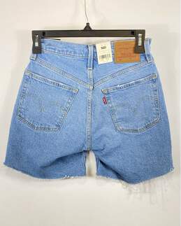 NWT Levi's 501 Womens Blue Flat Front High Rise Denim Boyfriend Shorts Size 24 alternative image