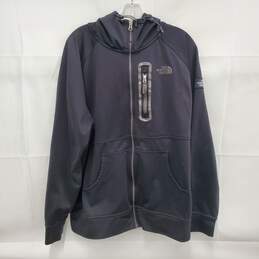 The North Face 100% Nylon & Polyester Black Full Zip Jacket & Hoody Size XL