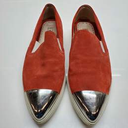 AUTHENTICATED WMNS MIU MIU POINTED METAL TOE SLIP ON SHOES EURO SZ 40