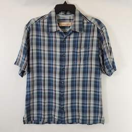 Tommy Bahama Men Plaid Collared Shirt S