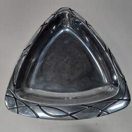 Lenox Metal Silver Platter Triangular Shaped Tray