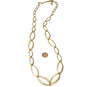 Designer Robert Lee Morris Soho Gold-Tone Long Link Chain Necklace image number 3