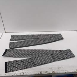 2-Tone Grey 'MK' Knit Scarf
