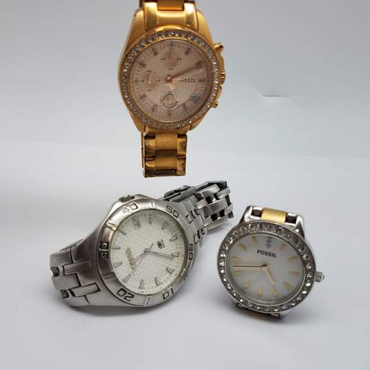 Fossil Mixed Models Analog Crystal Watch Bundle 3pcs 315g image number 9