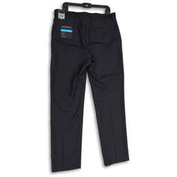 NWT Mens Navy Blue Flat Front Straight Fit Dress Pants Size W34 L34 alternative image