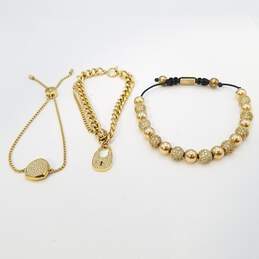 Nialaya and Michael Kors Gold Tone bracelets Bundle