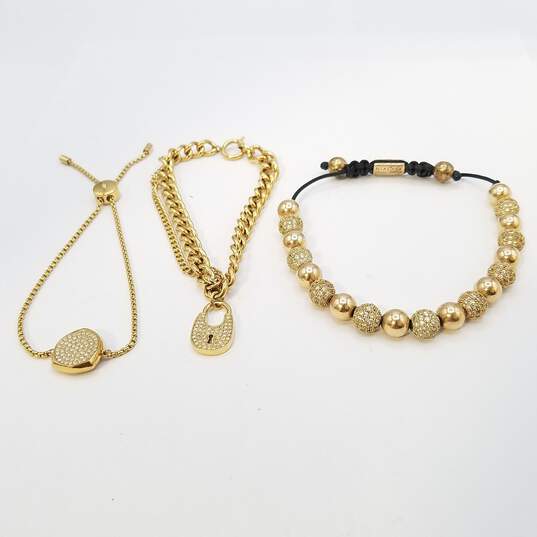 Nialaya and Michael Kors Gold Tone bracelets Bundle image number 1