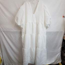 ASOS women's textured white tiered maxi dress size 26 plus nwt