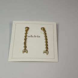 IOB Designer Stella & Dot Gold-Tone Mermaid Tail Trevally Drop Earrings