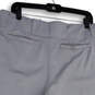 Mens Gray Flat Front Stretch Pockets Elastic Hem Baseball Capri Pants Sz XL image number 4