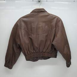 Vintage Wilsons Adventure Bound Originals Brown Leather Bomber Jacket Men's M alternative image