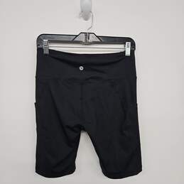 Black High Waist Biker Shorts With Pockets alternative image