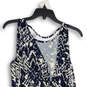 Womens Blue Abstract Sleeveless Round Neck One Piece Romper Size Small image number 4