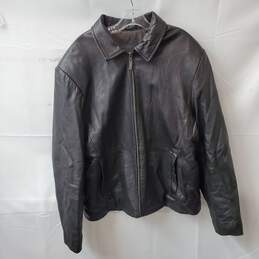 Men's Black Izod Leather Jacket Size L