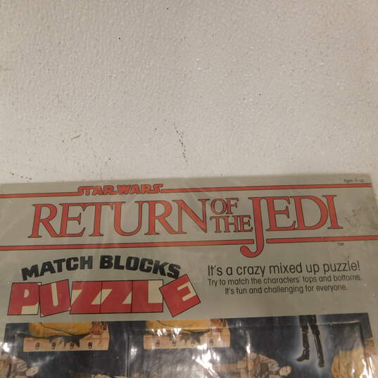 Vintage Star Wars Return Of The Jedi Match Blocks Puzzle Complete 1983 image number 3