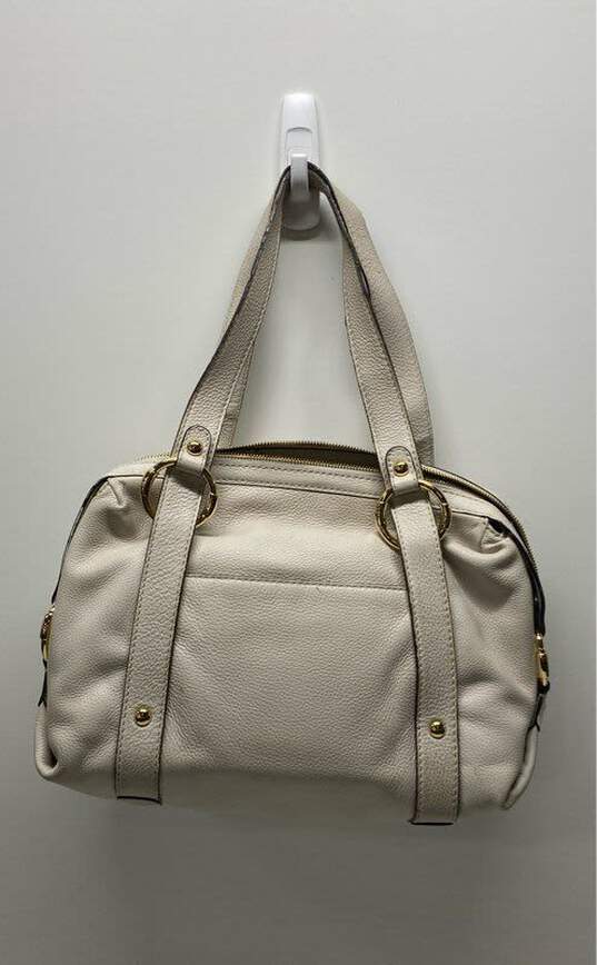 Michael Kors Fulton Beige Leather Satchel Bag image number 2