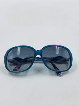 Emilio Pucci Teal Tinted Oversized Sunglasses