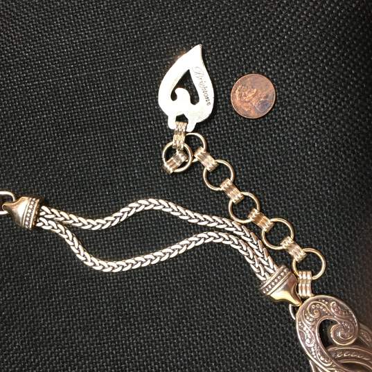 Brighton Silvertone Belt Chain W/Heart Tag 200.7g image number 7