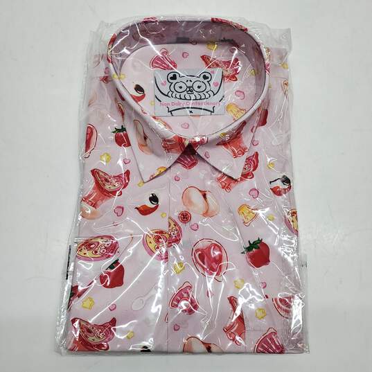 Non Dairy Confectionery Full Button Up Shirt New Size S image number 1