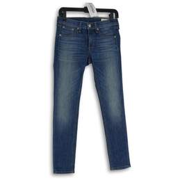 NWT Rag & Bone Womens Blue Denim Medium Wash Skinny Leg Jeans Size 27