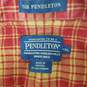 VTG Sir Pendleton 100% Wool Red & Tan Long Sleeve Flannel Shirt Size XXL image number 3