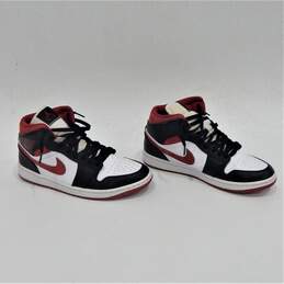 Jordan 1 Mid Gym Red Black White Men's Shoes Size 10 alternative image