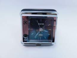 Vintage Bulova Black Case Travel Alarm Clock 103.9g