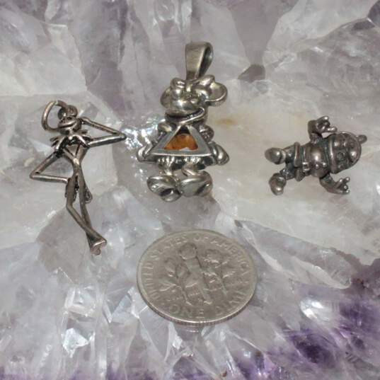 Assortment of 3 Disney Sterling Silver Pendants - 10.7g image number 3