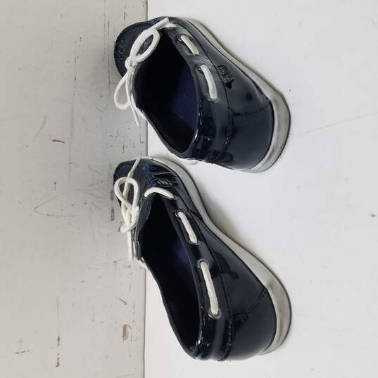 Cole Haan Navy Blue Patent Leather Nautica Boat Loafers Flats Shoes Women's Size 6 B image number 4