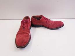 Ted Baker Suede Oxford Wingtip Shoes Red 8