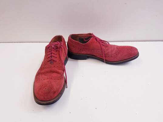 Ted Baker Suede Oxford Wingtip Shoes Red 8 image number 1