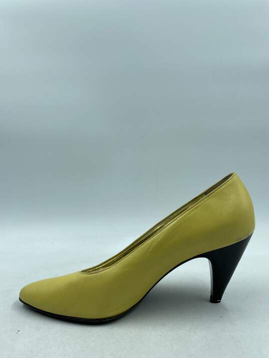 Authentic Vtg Escada Yellow Pumps W 5B image number 2