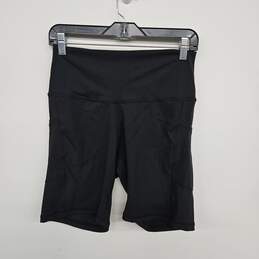 High Waist Black Shorts With Pockets