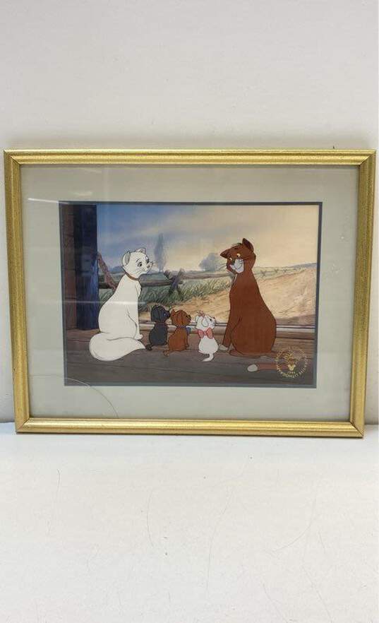 Lot of 2 Disney Mickey and Friends Christmas Stamps and Aristocats Lithograph image number 4