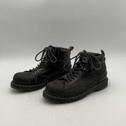 Dr. Martens Mens Diego Harvest Black Leather Lace Up Combat Boots Size 9M alternative image