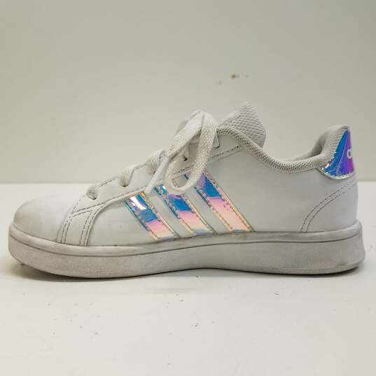 Adidas Grand Court Iridescent Shoes Youth Size 12K image number 2