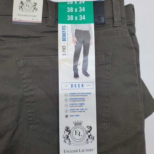 Buy the English Laundry The Deck 364 Military Green Stretch Fabric Pants  Men's Size 38x34 New