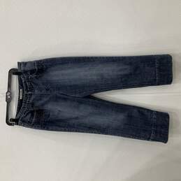 Womens Blue Denim Medium Wash Stretch Studded Cropped Jeans Size 2