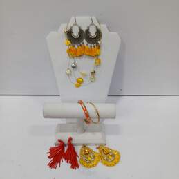 Assorted Orange & Yellow Costume Jewelry Bundle