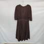 Zara Copper & Black Shimmer Striped Wrap Dress WM Size S NWT image number 2