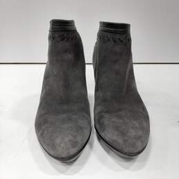 Aquatalia Gray Suede Or Leather Heeled Ankle Boots Size 10 alternative image
