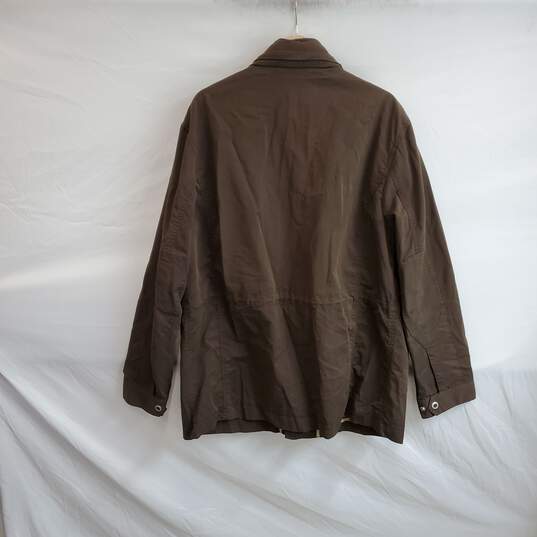 Faconnable Brown Cotton Blend Multi Pocket Full Zip Jacket MN Size XL image number 2