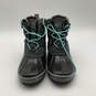 NIB Womens Keri Gray Round Toe Fur Trim Lace Up Duck Snow Boots Size 11 M image number 2