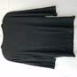 Saks Fifth Avenue Black Rayon Blend V-Neck Shirt Womens Size L image number 2