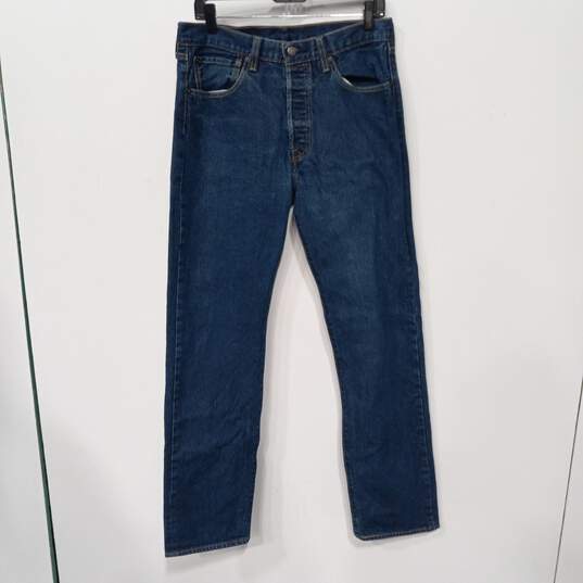Levi's 501 Straight Blue Jeans Men's Size 33x36 image number 1