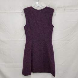 Theory WM's Franita Varro Purple Sheath Tweed Mini Dress Size 4 alternative image