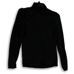 Womens Black Turtleneck Long Sleeve Stretch Pullover T-Shirt Size Medium alternative image