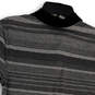 Womens Gray Striped Standard Fit Short Sleeve Collared Polo Shirt Size S image number 4